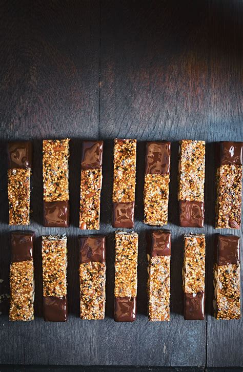 Choc Dipped Sesame Nut Bars Recipe Choc Dips Tray Bakes Nut Bar