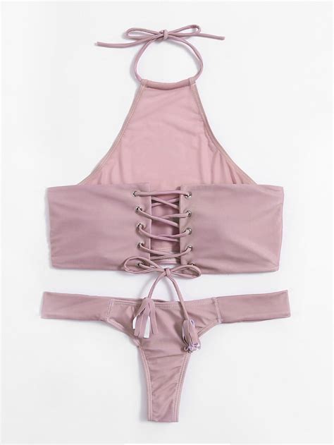 Shop Criss Cross Ruched Detail Bikini Set Online Shein Offers Criss