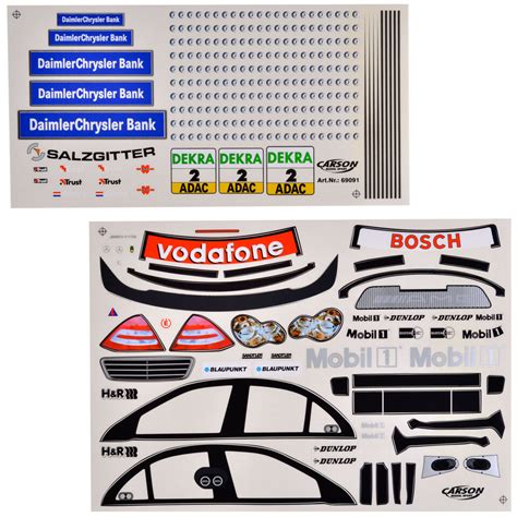 Decalcomanie 1 10 Mercedes Benz CLK AMG Chrysler Banca DTM 2004 Adesivo