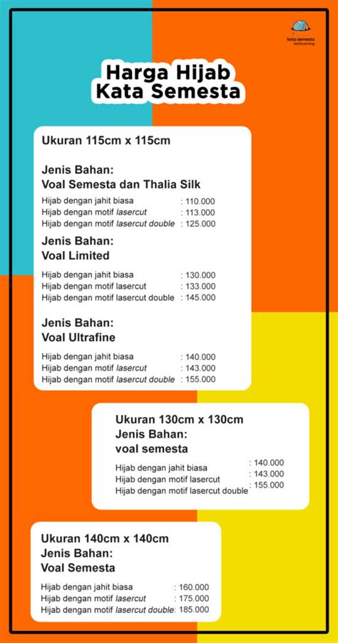 Harga Print Kain Termurah No.1 | Kata Semesta