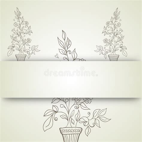 Flower in pot sketch stock vector. Illustration of draw - 39566152