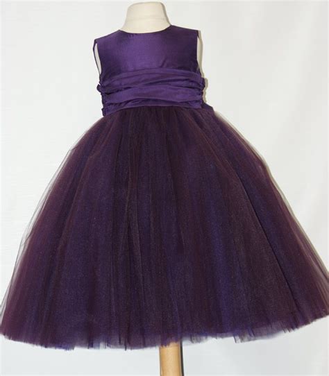 Wedding Colors Plum Flower Girl Dresses Tulle Flower Girl Dresses Plum Flower Girl Dresses