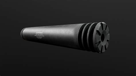 D Model Silencerco Harvester Suppressor And Asr Muzzle Brake Vr