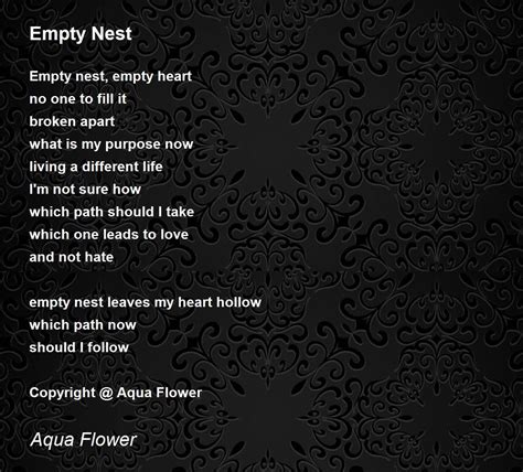 Empty Nest Empty Nest Poem By Aqua Flower