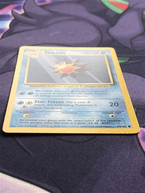 Starmie Base Set Unlimited Pokemon Card Wotc Vintage