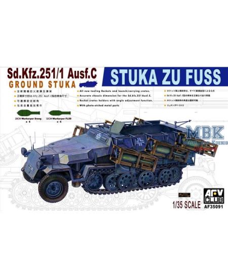 Schaalmodel Sd Kfz Ausf C Stuka Du Fuss Afv Club