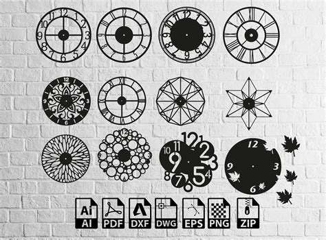 60 Clocks Models Bundle Clocks Svg Wall Clock Dxf Watch Etsy