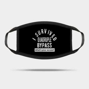 Quadruple Bypass Surgery Survivor Get Well Soon Gift Black Mask - Recovery Gifts