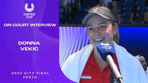 Donna Vekic On Court Interview United Cup Perth Final Youtube