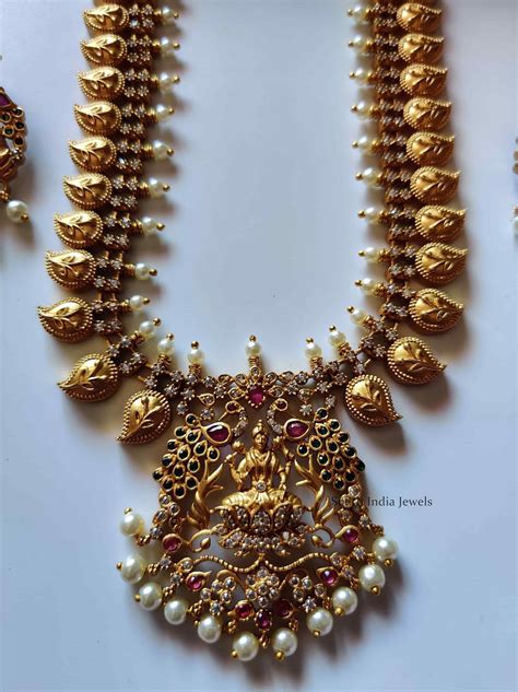 Long Mango Lakshmi Haram South India Jewels