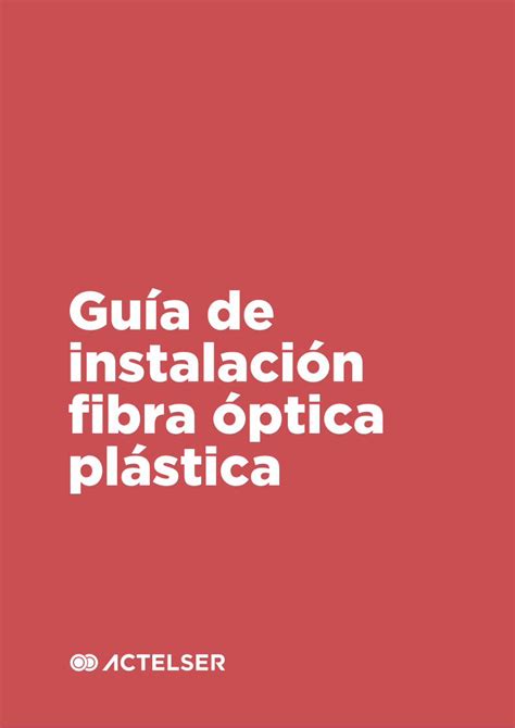 PDF Guía de instalación fibra óptica plástica DOKUMEN TIPS