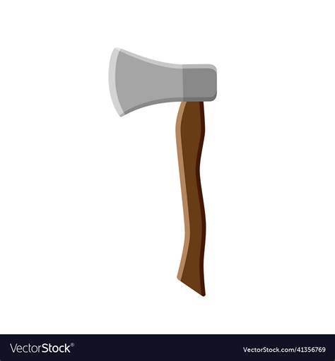 Axe lumberjack in flat style Royalty Free Vector Image