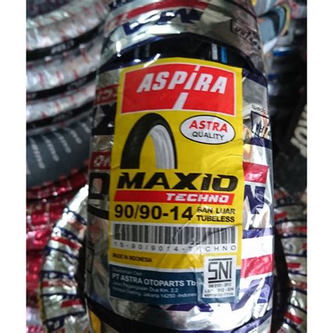 Jual Aspira MAXIO TECHNO 90 90 Ring 14 Ban Tubeless Motor Matic Beat