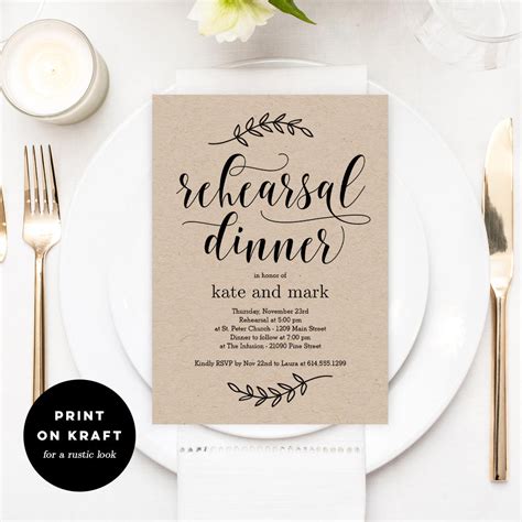 Free Rehearsal Dinner Invitation Template Printable - Printable Templates