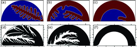 Evolution of dendrite structures at different stages in cases of ...