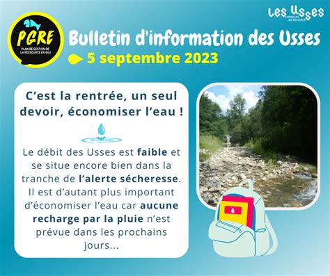 Bulletin D Information Des Usses 5 Septembre 2023 Smecru