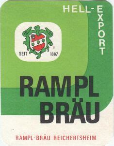 Drink Label Rampl Bräu Export Hell Rampl Bräu Reichertsheim Germany