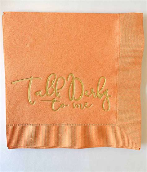 Talk Derby To Me Napkins In Coral EnFete Kentucky Derby Party Supplies