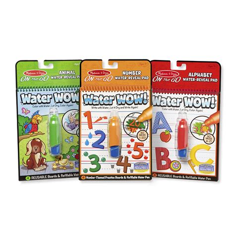 Buy Melissa Doug On The Go Water Wow Water Reveal Activity Pads 3