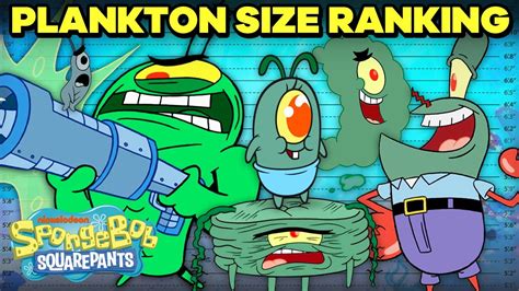 Every Plankton Ranked By Size SpongeBob YouTube