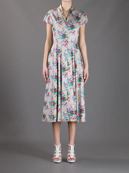 Kenzo Vintage Floral Print Dress In Floral Lyst