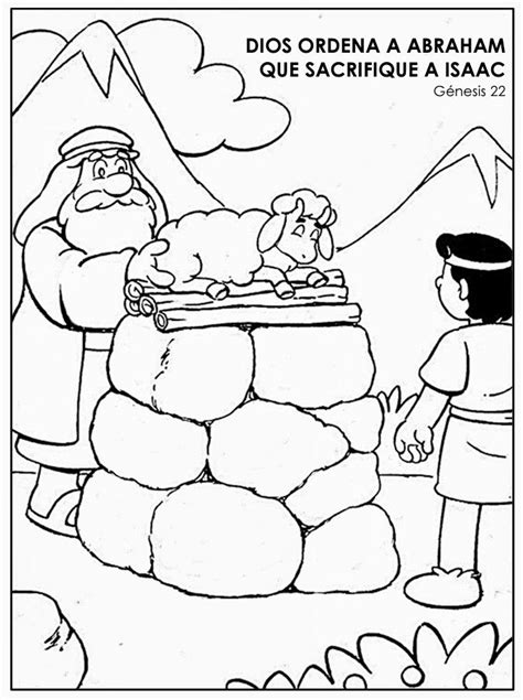 Dios Ordena El Sacrificio De Isaac Bible Coloring Pages Bible