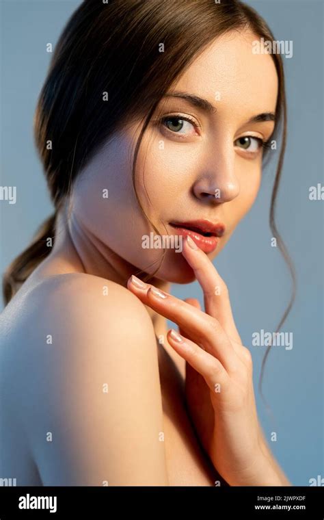 Beauty Model Skincare Rejuvenation Woman Face Stock Photo Alamy