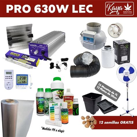 Comprar Kit De Cultivo Interior LEC 630W PRO Para Plantar Marihuana