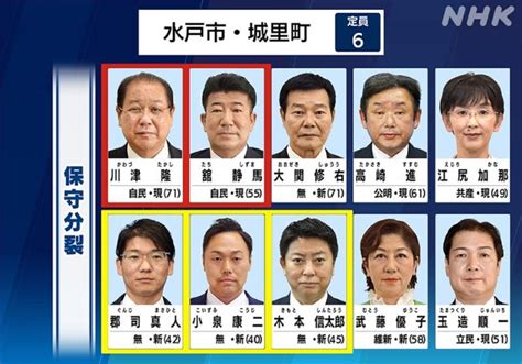 茨城県議選 地方選挙 Nhk選挙web