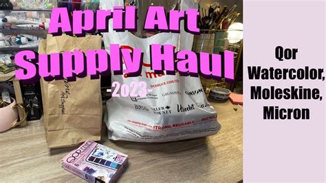 April Art Supply Haul Pens Moleskine Sketchbooks Qor Watercolors