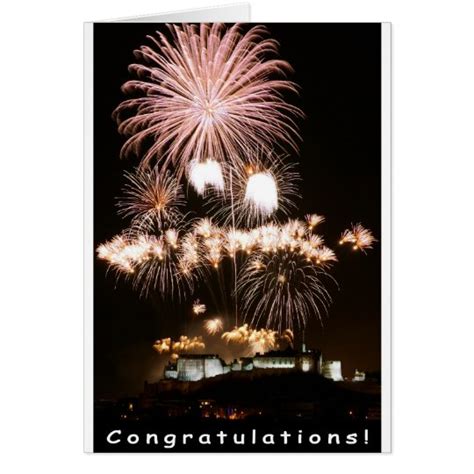 Congratulations Fireworks Card