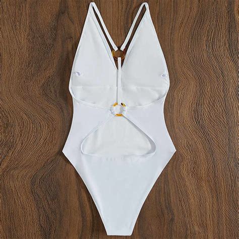 New Design One Piece Chest Drawstring Swimsuit Sexy Bikini Off The