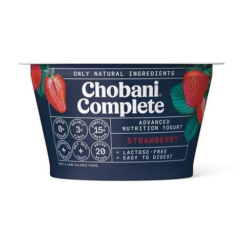 Chobani Complete Strawberry Greek Yogurt Oz Chobani Yogurt Low