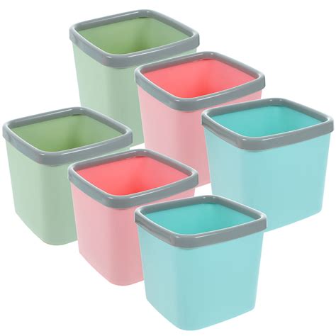 drafideep pcs green plastic trash bins  small waste bin