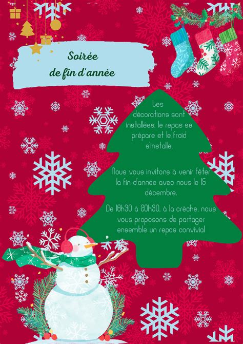 News Invitation soirée de fin année 15 décembre 18h30 à 20h30