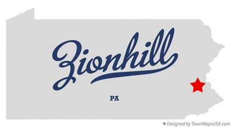 Map of Zionhill, PA, Pennsylvania