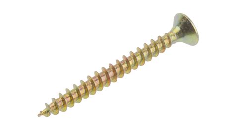 Rs Pro Pozidriv Countersunk Steel Wood Screw Yellow Passivated Zinc Plated 4mm Thread 40mm