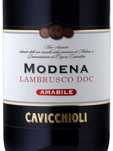 N V Cavicchioli Lambrusco Di Modena Amabile Vivino Us