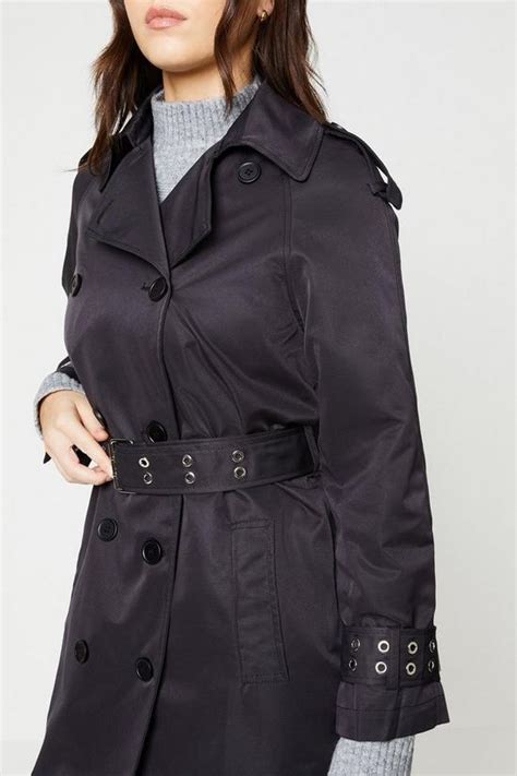 Jackets And Coats Cuff Detail Trench Coat Wallis