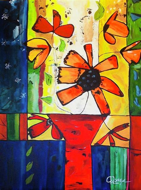 Abstract Floral 30x40 Painting By Christy Langa Fine Art America