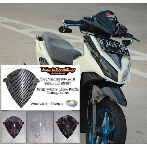 Jual Visor Variasi Honda Vario Techno Bahan Akrilik Warna Hitam