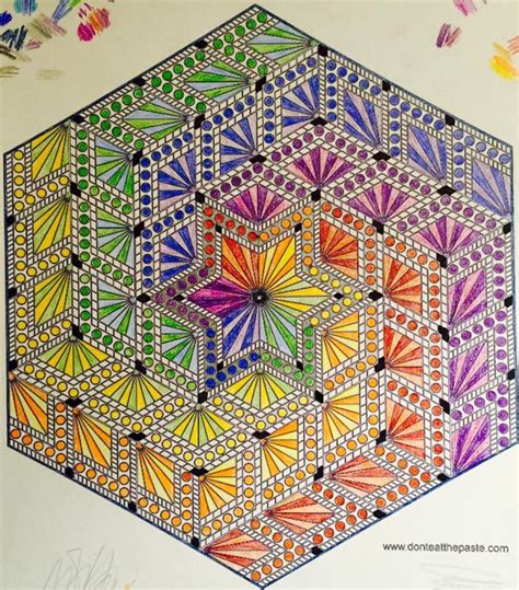 Diamond Hexagon Mandala To Color Mandala Coloring Books Mandala Art