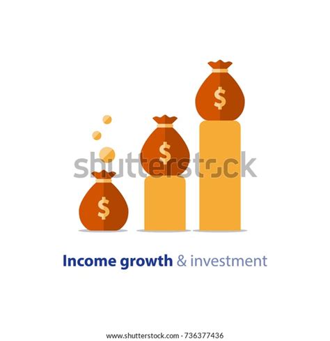 Income Growth Graph Return On Investment Stock Vector Royalty Free