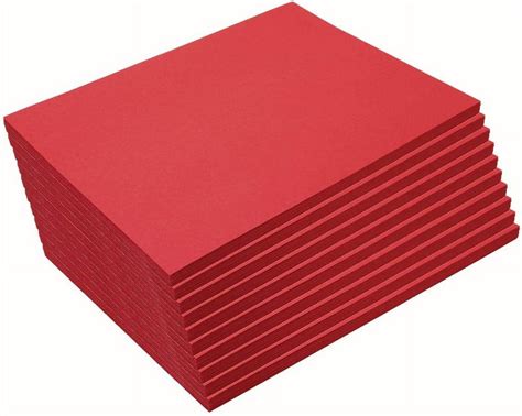 Construction Paper Holiday Red 9 Inches X 12 Inches 500 Sheets Heavyweight Construction