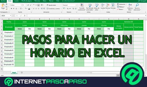 Hacer Horario En Excel 】guía Paso A Paso 2025