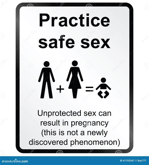 Practice Safe Sex Information Sign Stock Vector Image 41703367