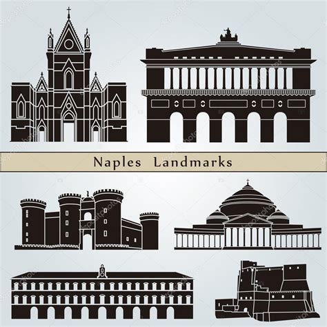 Naples landmarks and monuments — Stock Vector © paulrommer #31263471