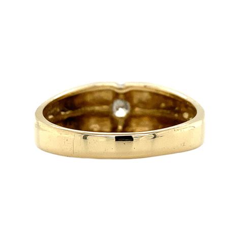 Gouden Ring Met Diamant Krt Vintage Jewellery