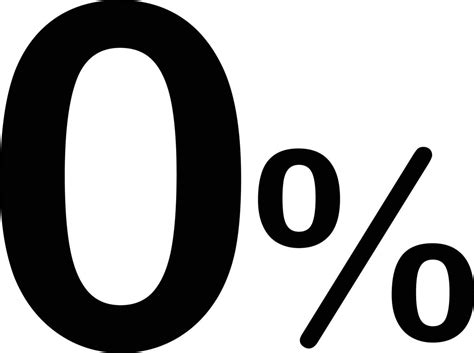 Zero Percent Icon On White Background Percents Sign No Comission