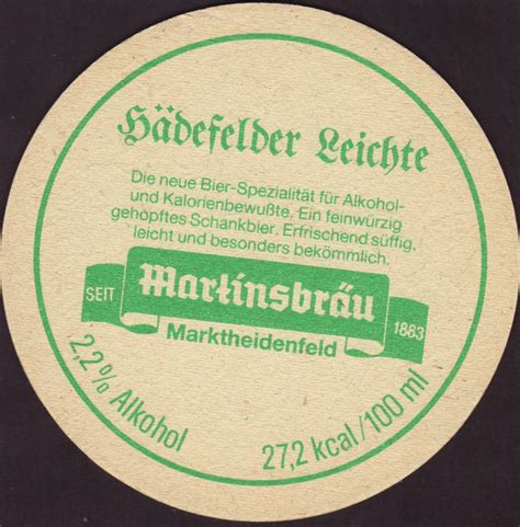 Bierdeckel Nummer Des Bierdeckels Brauerei Martinsbrau Georg